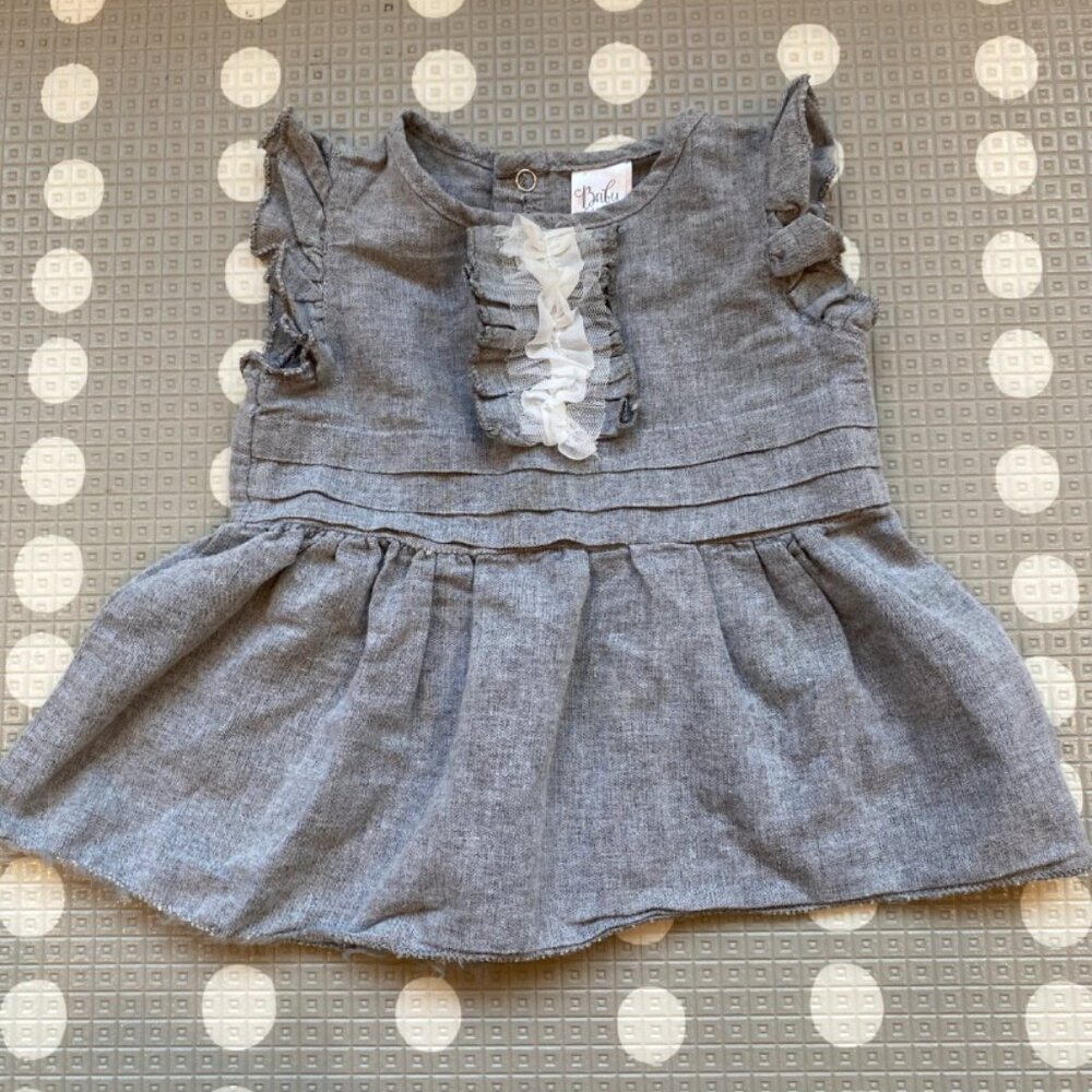 Linen Blend Peplum Top